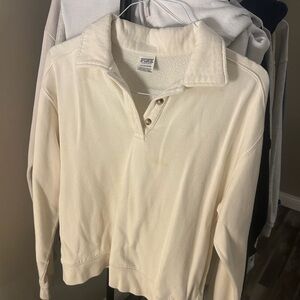 PINK Victoria's Secret Cream Polo Top